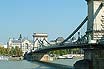 Donau In Budapest Mit Dem Szechenyi Kettenbruecke