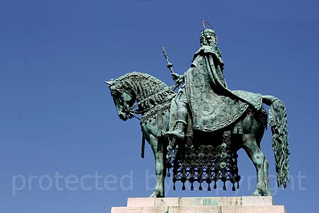 Ungarische Koenig Saint Stephen Statue Budapest foto