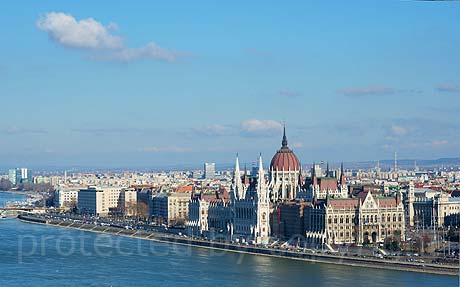 Vista panoramica sul Budapest foto